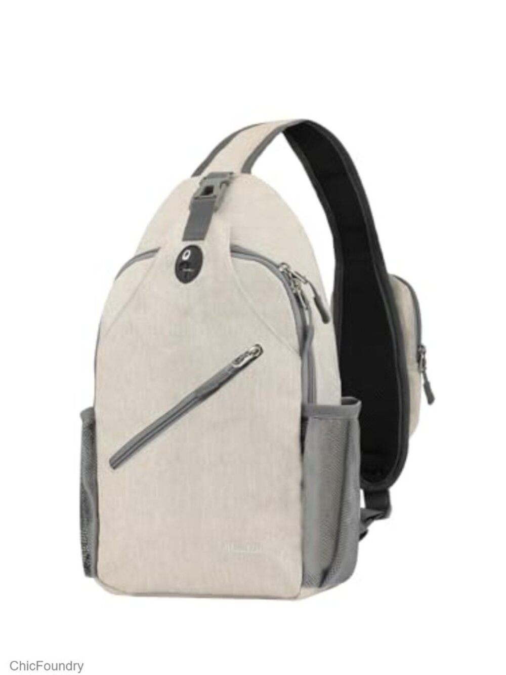 Lightweight Reversible Crossbody Sling Chest Daypack with Water Bottle Holders